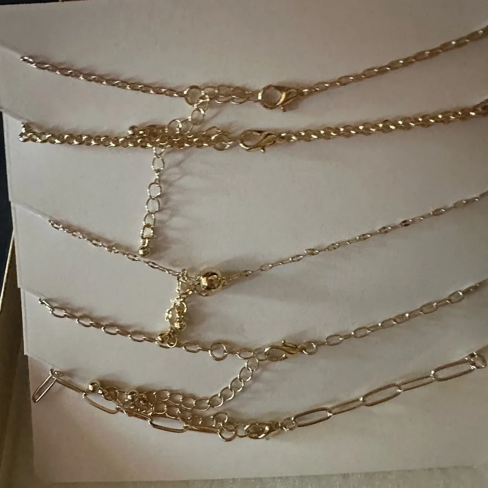 Kevia Gold-Tone Layered Bracelet Set with Neutral Accents Set of 5 - NEW